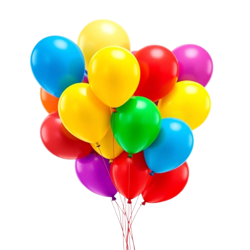 Exempel på en bra bild: ballonger med genomskinlig bakgrund och skarpa kanter